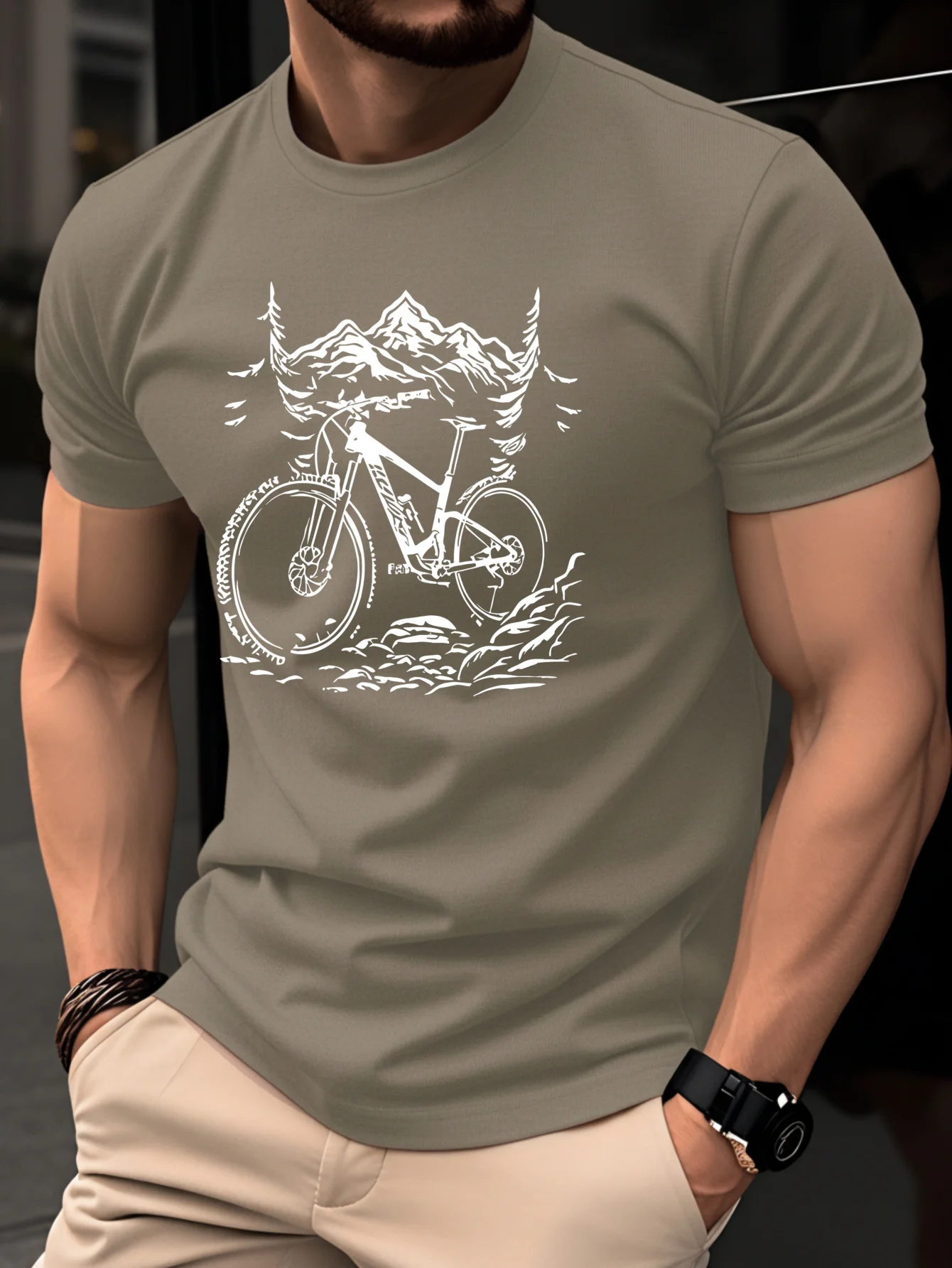 Mountain Biking Holidays - T-shirt da uomo in cotone 100%