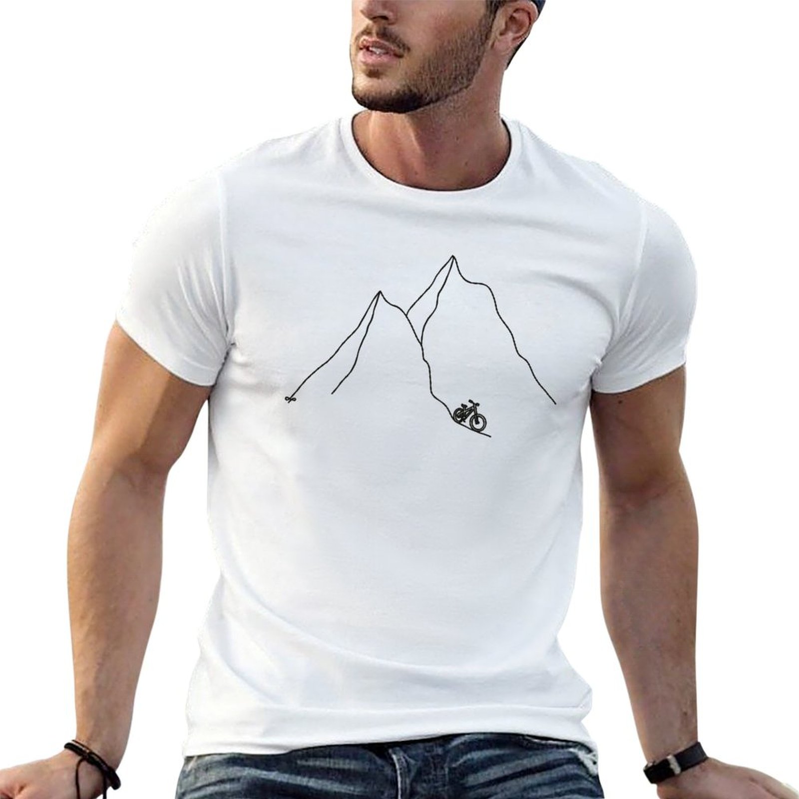 Mountain Biking Holidays - T-shirt Mountain Bike (design nero) T-shirt