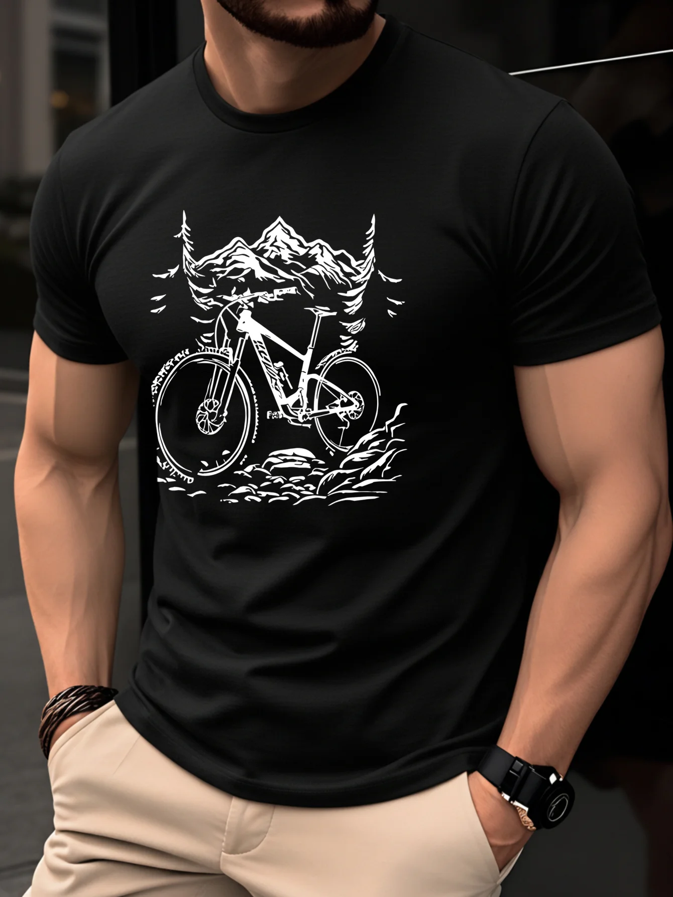 T-shirt da uomo in cotone 100% - Mountain Biking Holidays recensione e prezzo