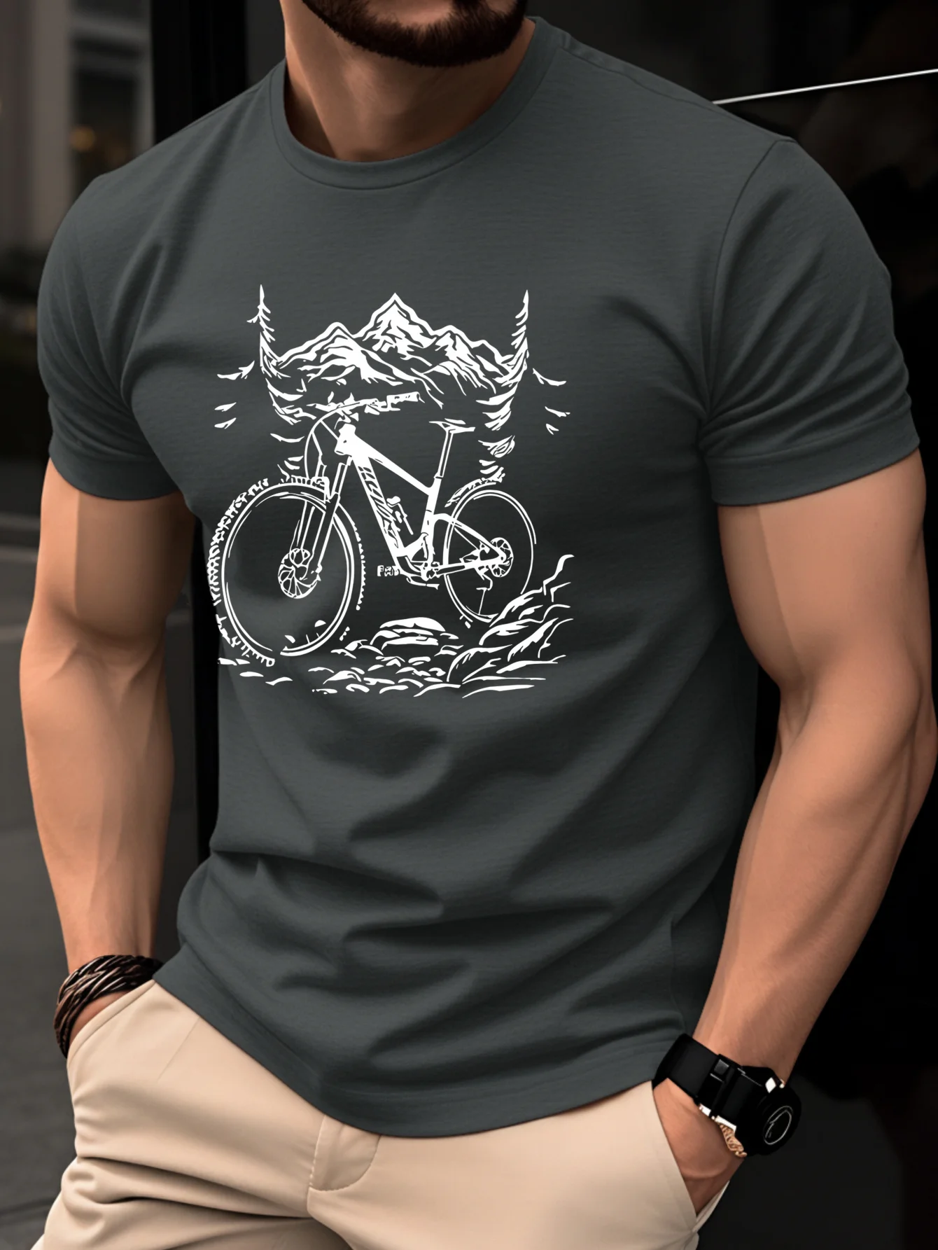 T-shirt da uomo in cotone 100% - Mountain Biking Holidays recensione e prezzo