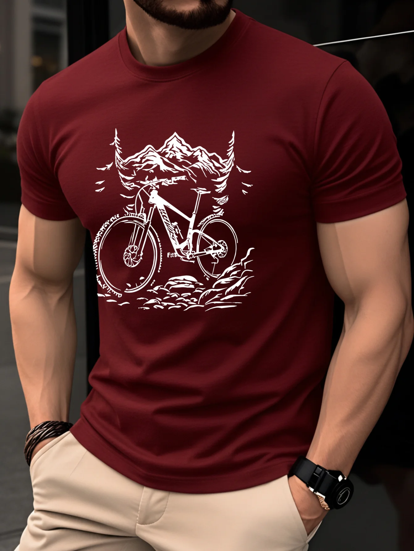 T-shirt da uomo in cotone 100% - Mountain Biking Holidays recensione e prezzo